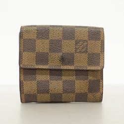 Louis Vuitton Tri-fold Wallet Damier Porte Monnaie Billet Credit N61652 Ebene Women's