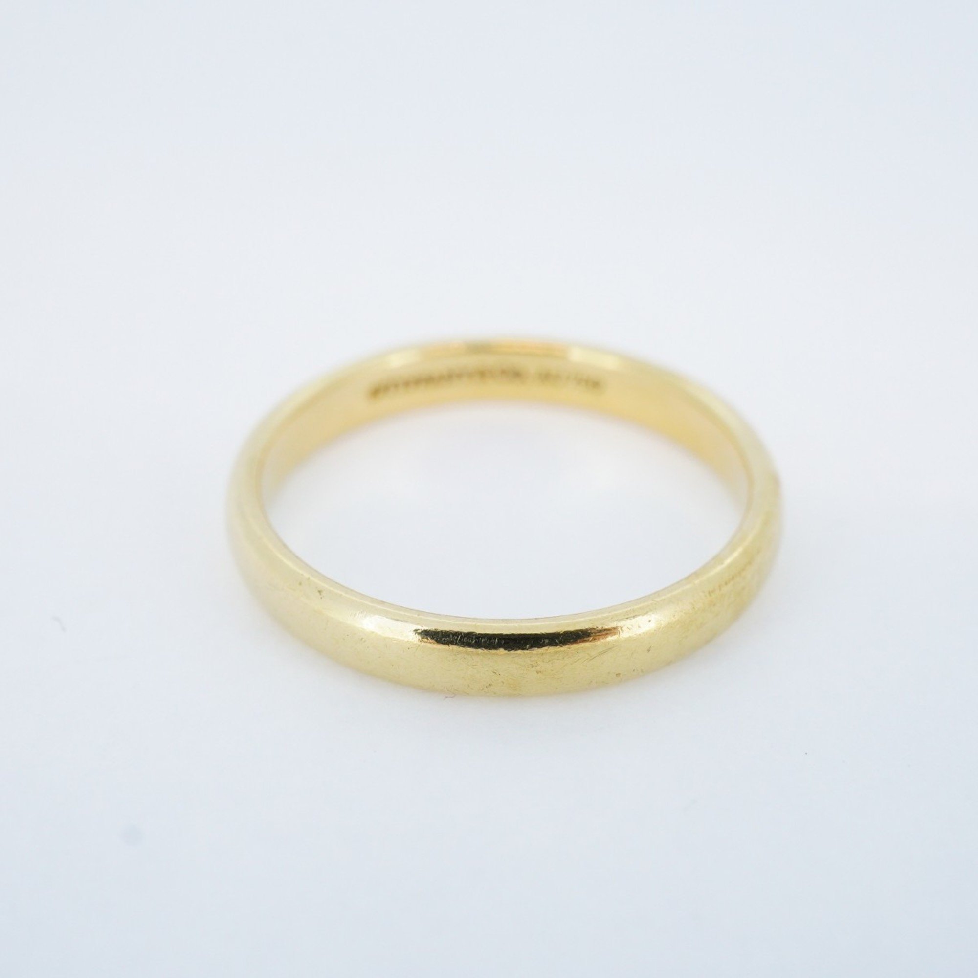 Tiffany ring wedding band K18YG yellow gold size 17 men's