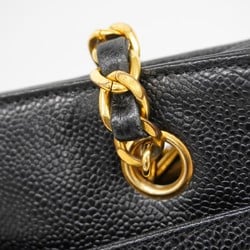 Chanel Shoulder Bag Caviar Skin Black Women's