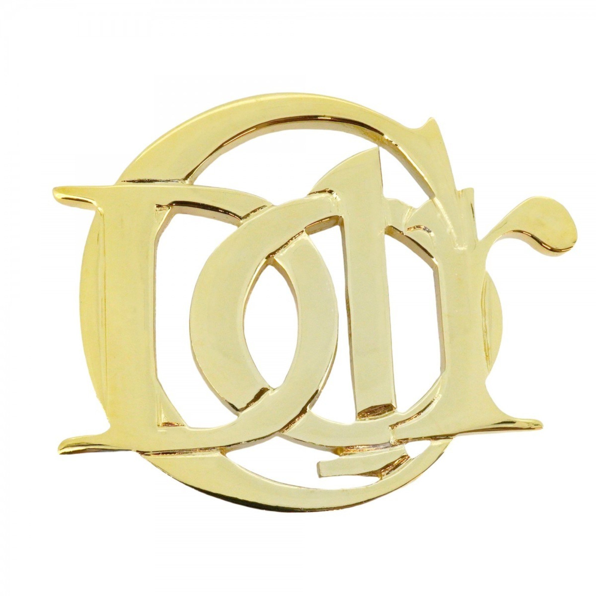 Christian Dior Brooch GP Plated Gold Ladies