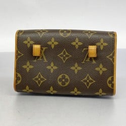 Louis Vuitton Waist Bag Monogram Pochette Florentine M51855 Brown Women's