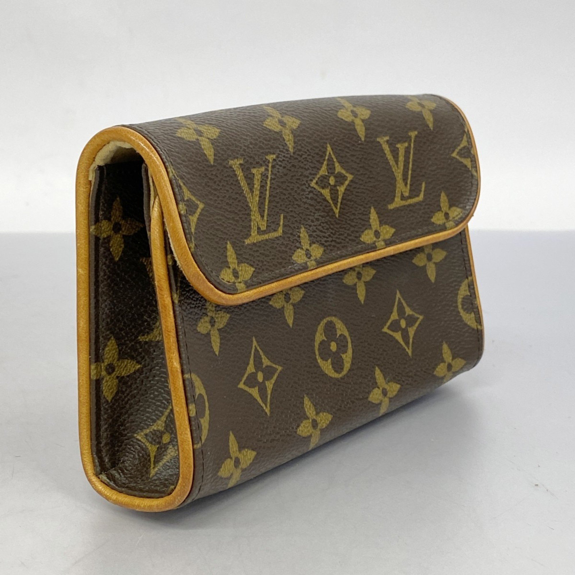 Louis Vuitton Waist Bag Monogram Pochette Florentine M51855 Brown Women's