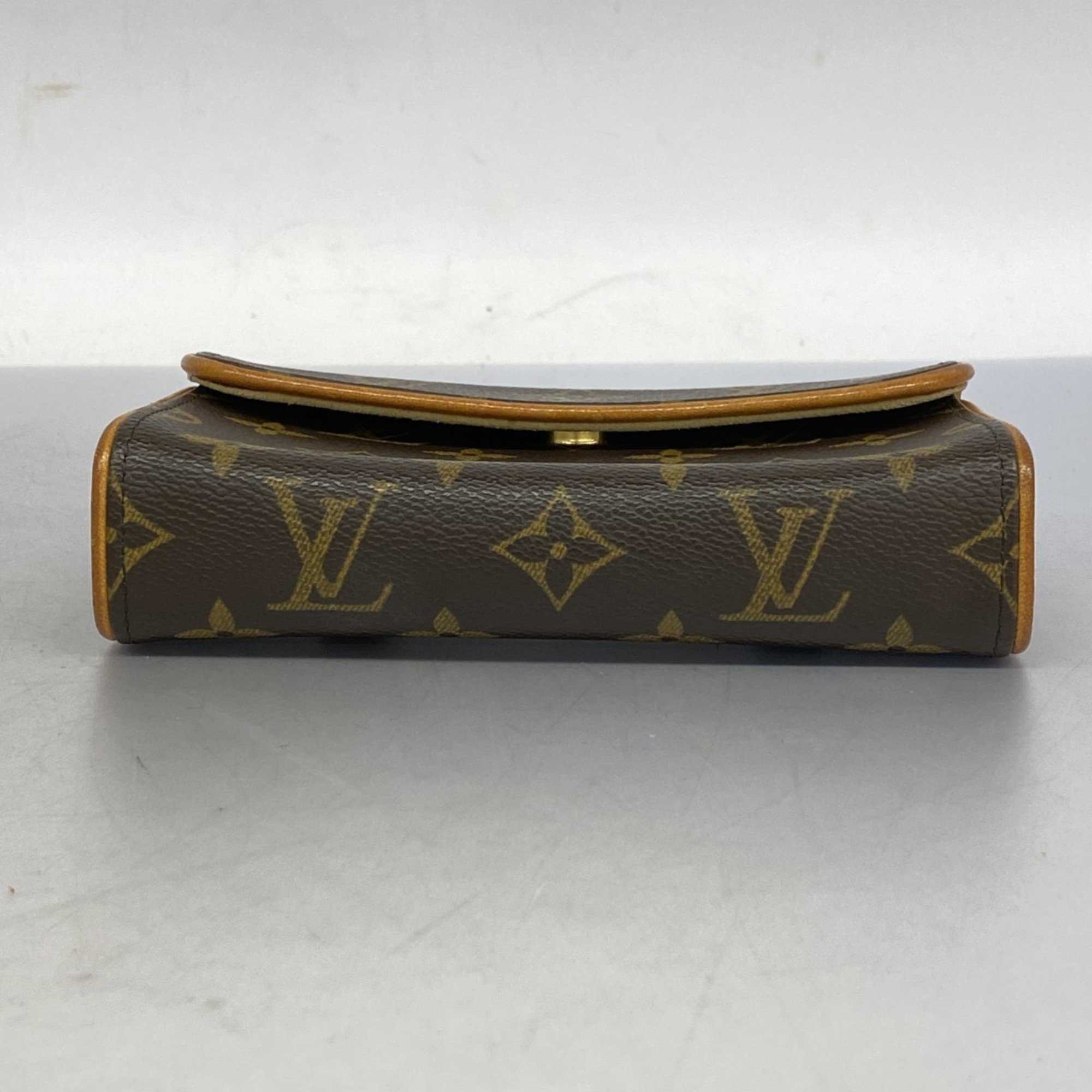 Louis Vuitton Waist Bag Monogram Pochette Florentine M51855 Brown Women's