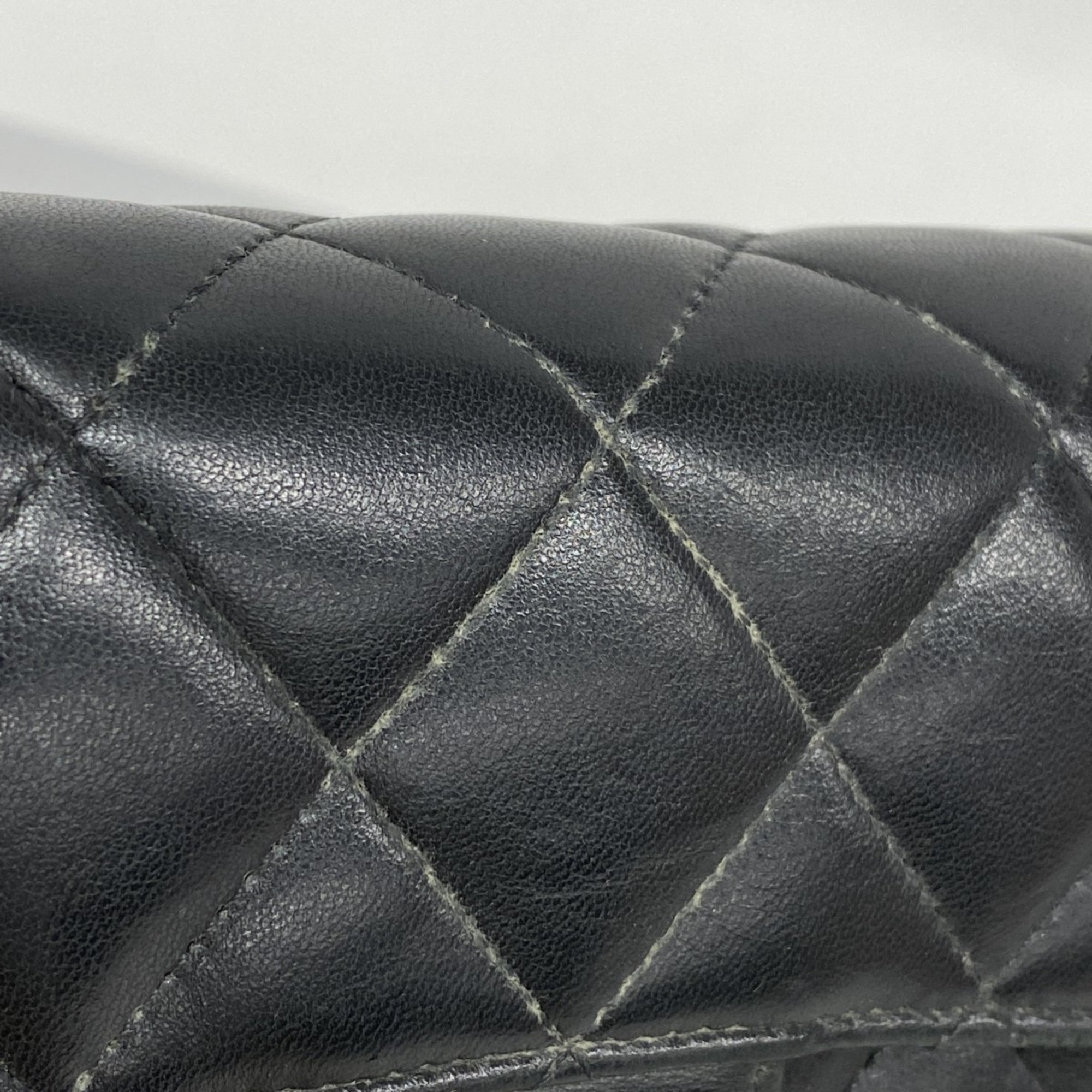 Chanel Long Wallet Matelasse Lambskin Black Women's