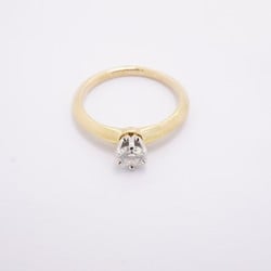 Tiffany ring solitaire 1PD diamond K18YG yellow gold Pt950 platinum 0.22ct size 4.5 ladies