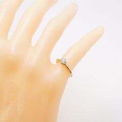 Tiffany ring solitaire 1PD diamond K18YG yellow gold Pt950 platinum 0.22ct size 4.5 ladies