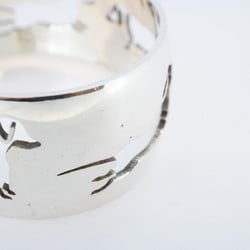 Hermes Bangle Dog Motif Metal Silver Men's Women's