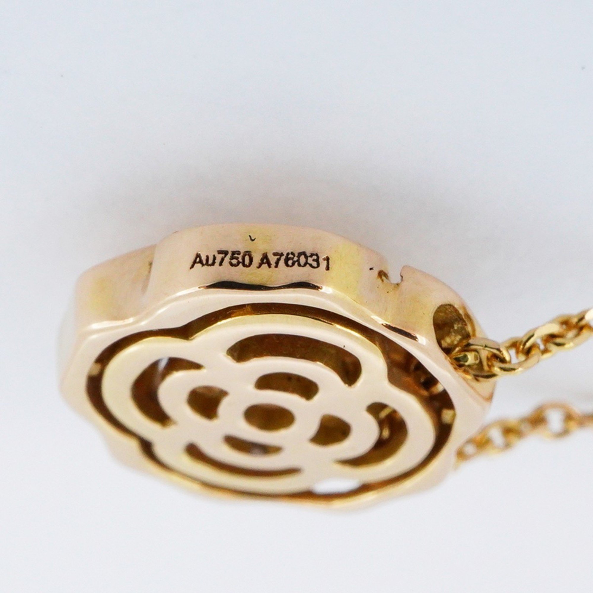 Chanel Necklace Camellia 1PD Diamond K18PG Pink Gold Ladies