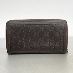 Gucci Long Wallet Guccissima 322325 Leather Brown Men's Women's