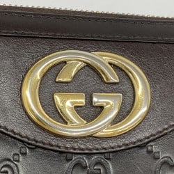 Gucci Long Wallet Guccissima 322325 Leather Brown Men's Women's