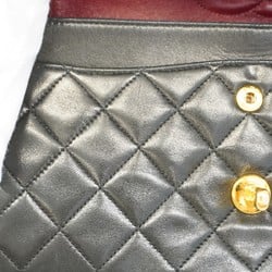 Chanel Shoulder Bag Matelasse Lambskin Black Women's