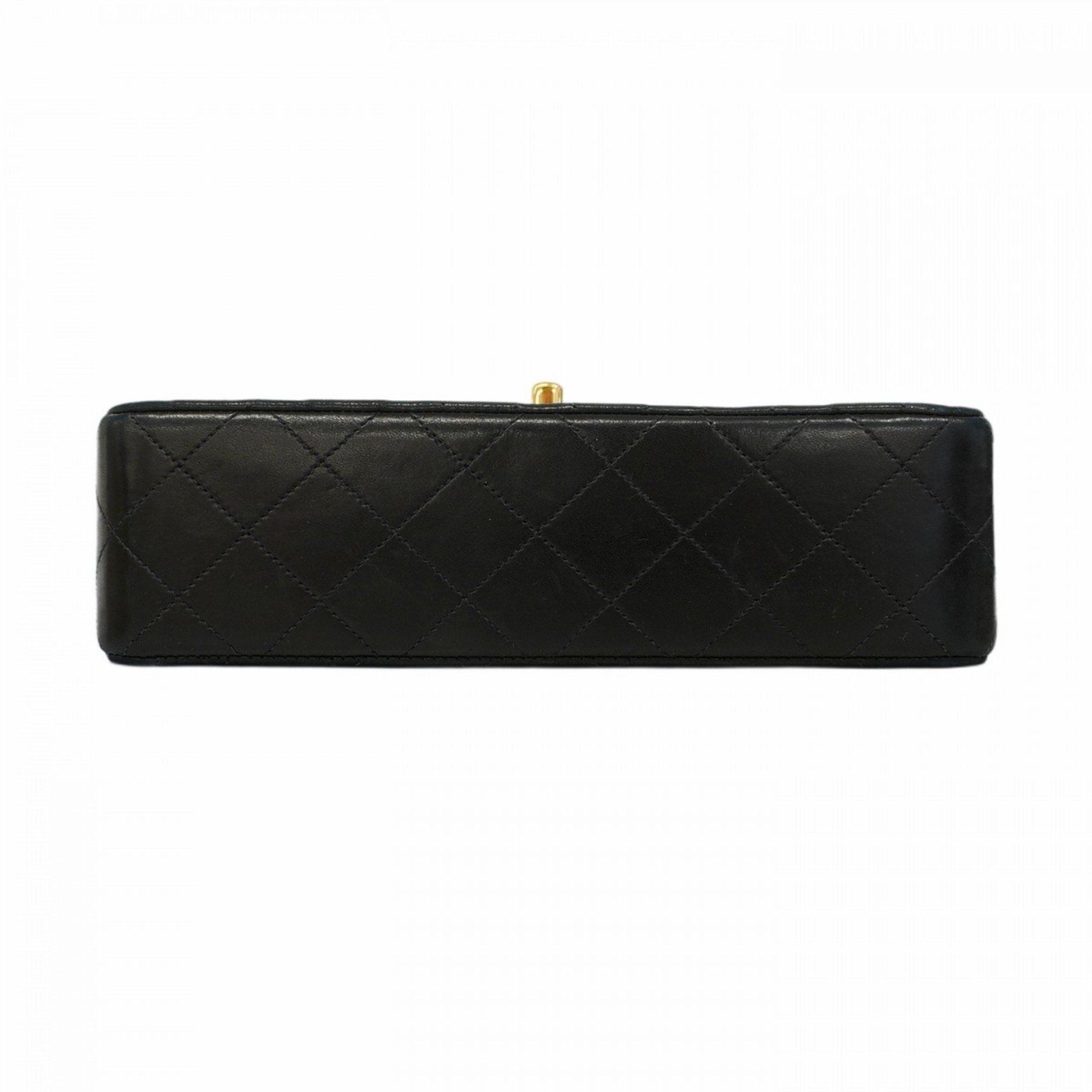 Chanel Shoulder Bag Matelasse Lambskin Black Women's