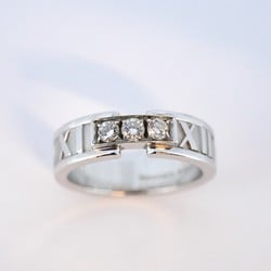 Tiffany ring Atlas 3PD diamond K18WG white gold size 11.5 ladies