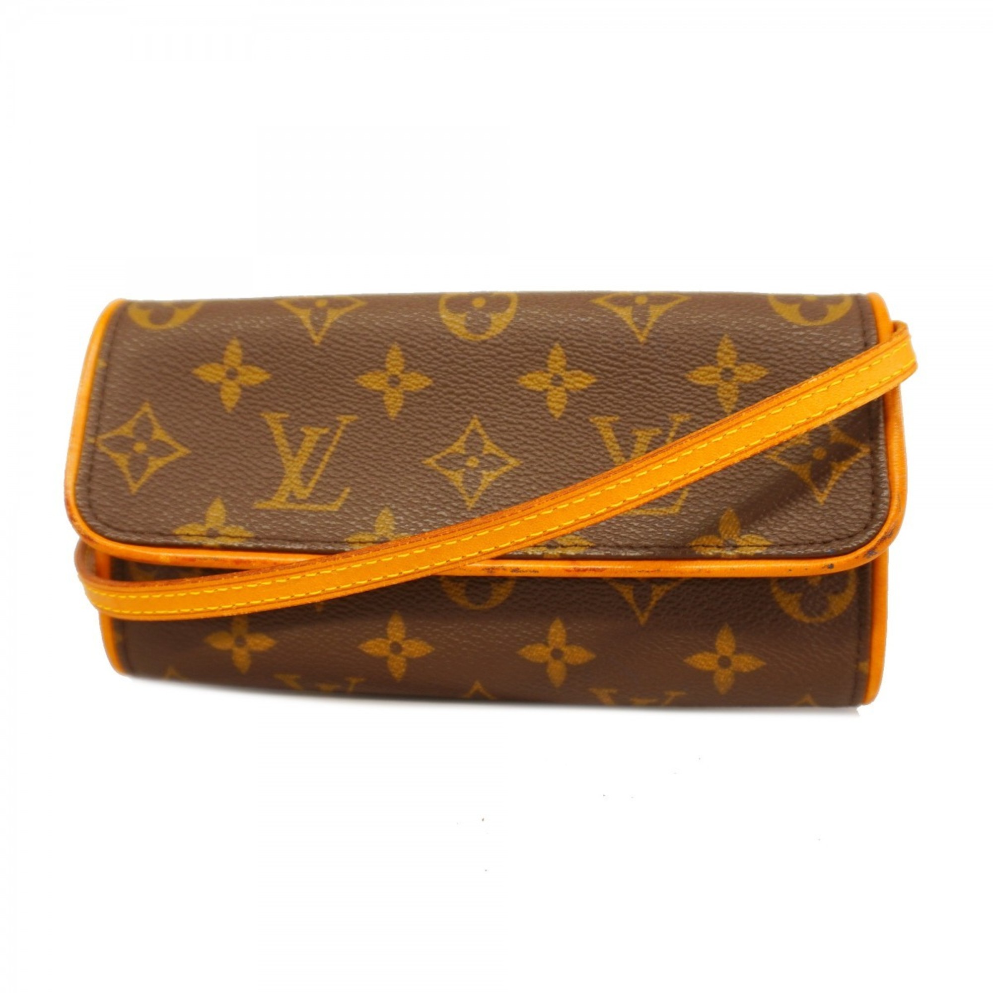 Louis Vuitton Shoulder Bag Monogram Pochette Twin PM M51854 Brown Women's