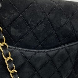 Chanel Shoulder Bag Matelasse Suede Black Women's