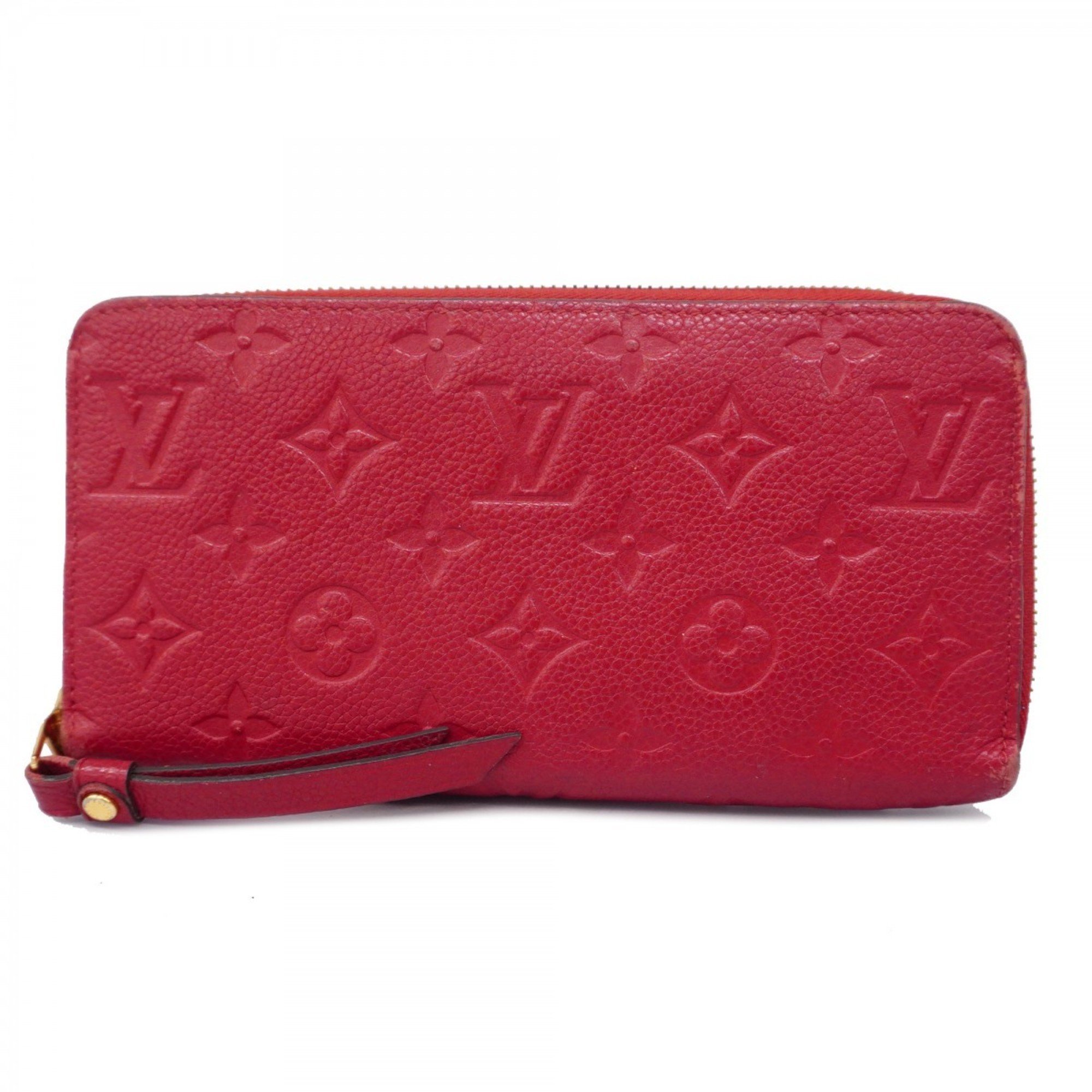 Louis Vuitton Long Wallet Monogram Empreinte Zippy M60737 Cerise Ladies