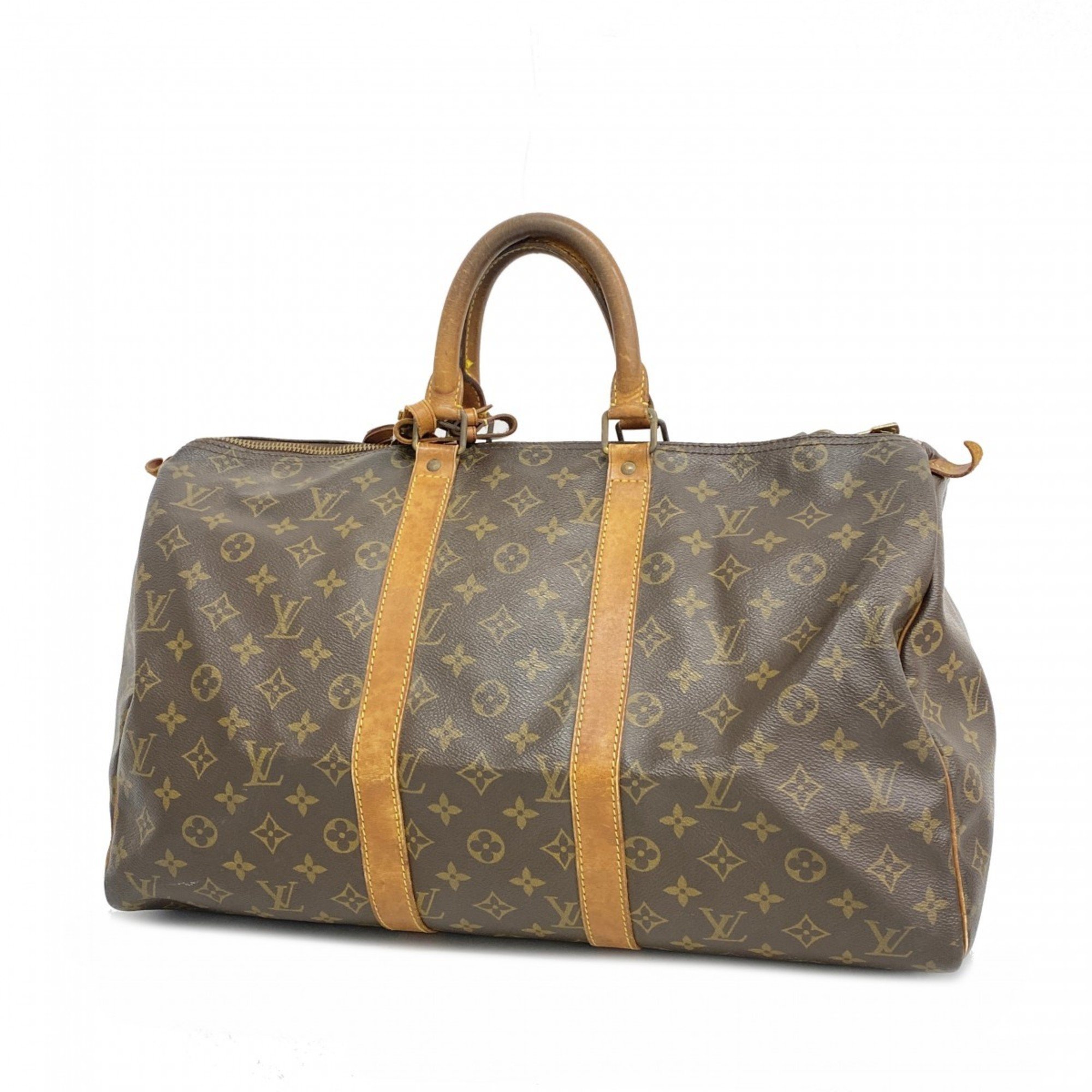 Louis Vuitton Boston Bag Monogram Keepall 45 M41428 Brown Men's Women's