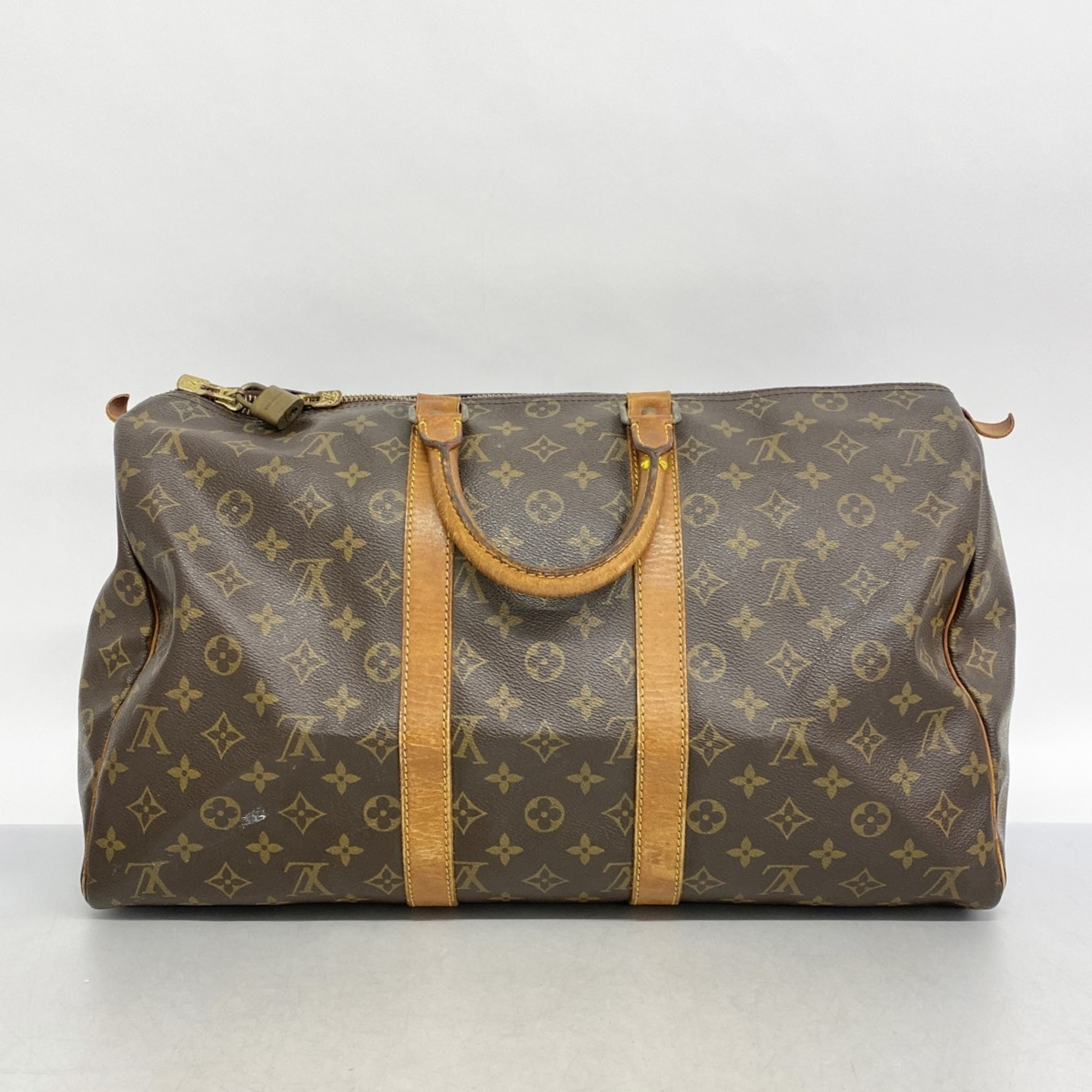 Louis Vuitton Boston Bag Monogram Keepall 45 M41428 Brown Men's Women's