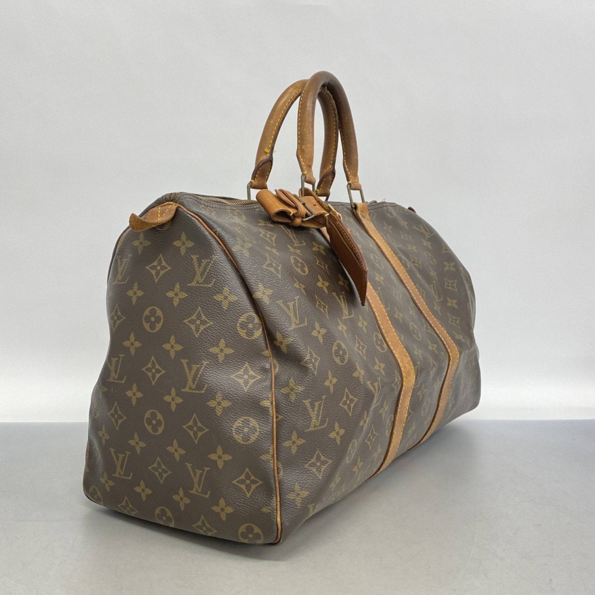 Louis Vuitton Boston Bag Monogram Keepall 45 M41428 Brown Men's Women's