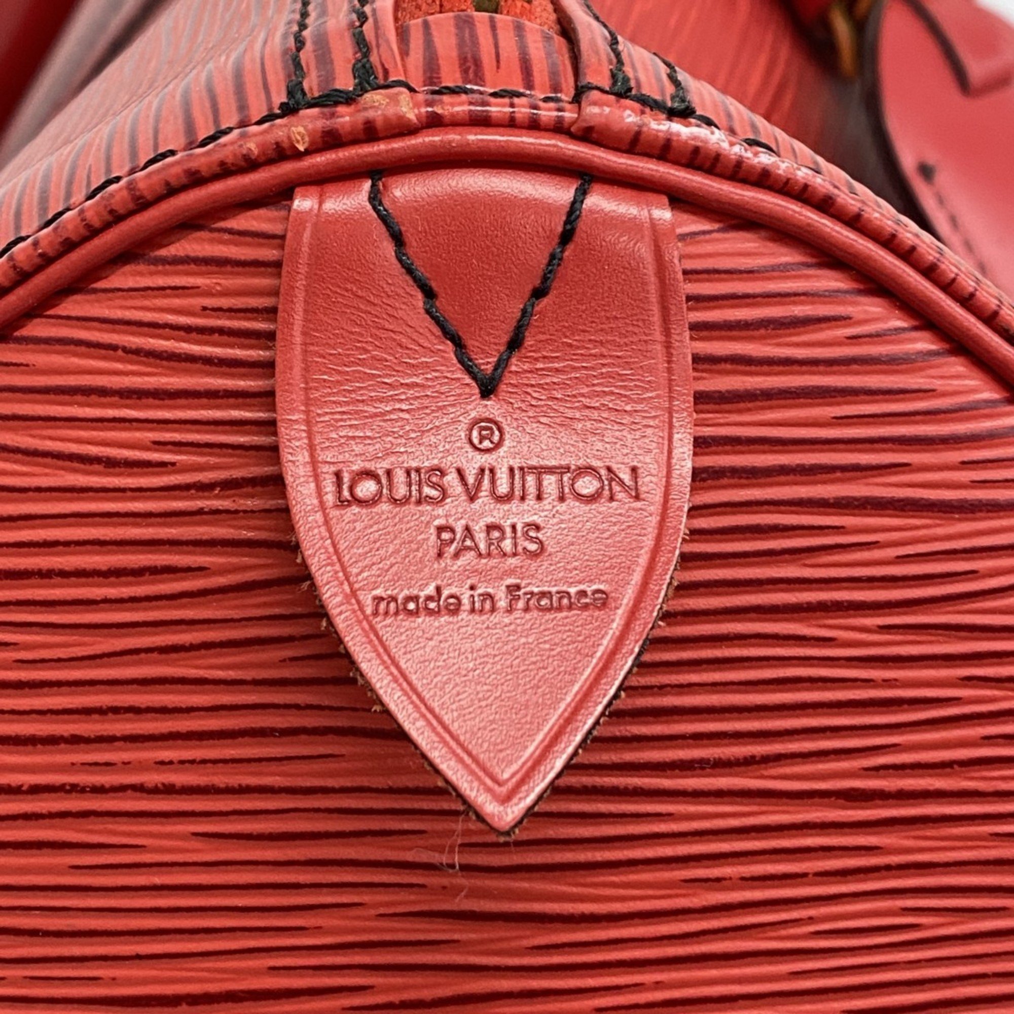 Louis Vuitton Boston Bag Epi Keepall 50 M42967 Castilian Red Men's Women's