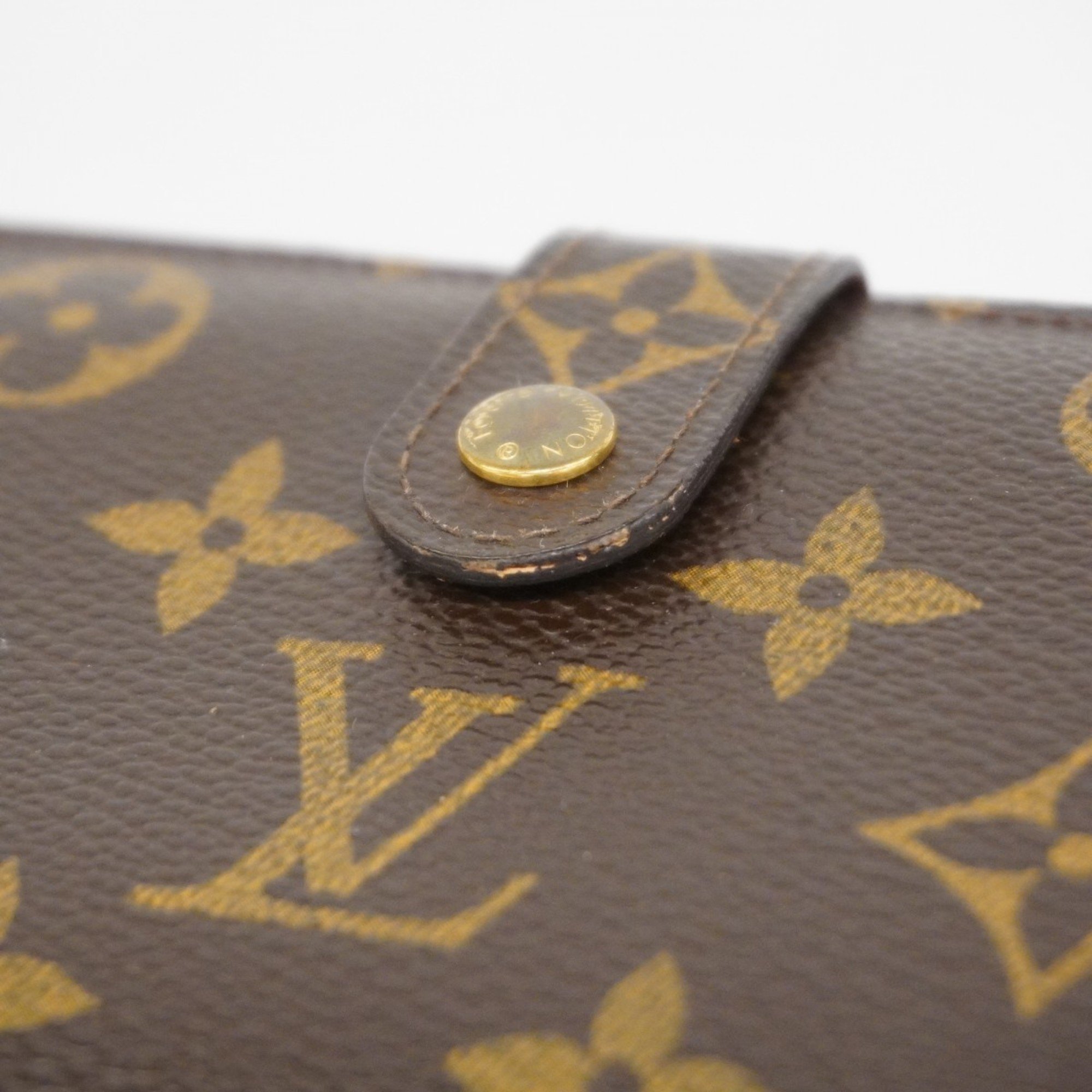 Louis Vuitton Wallet Monogram Porte Monnaie Biennois M61663 Brown Ladies