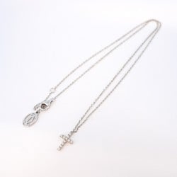 Cartier Necklace Symbol Cross Diamond K18WG White Gold Ladies