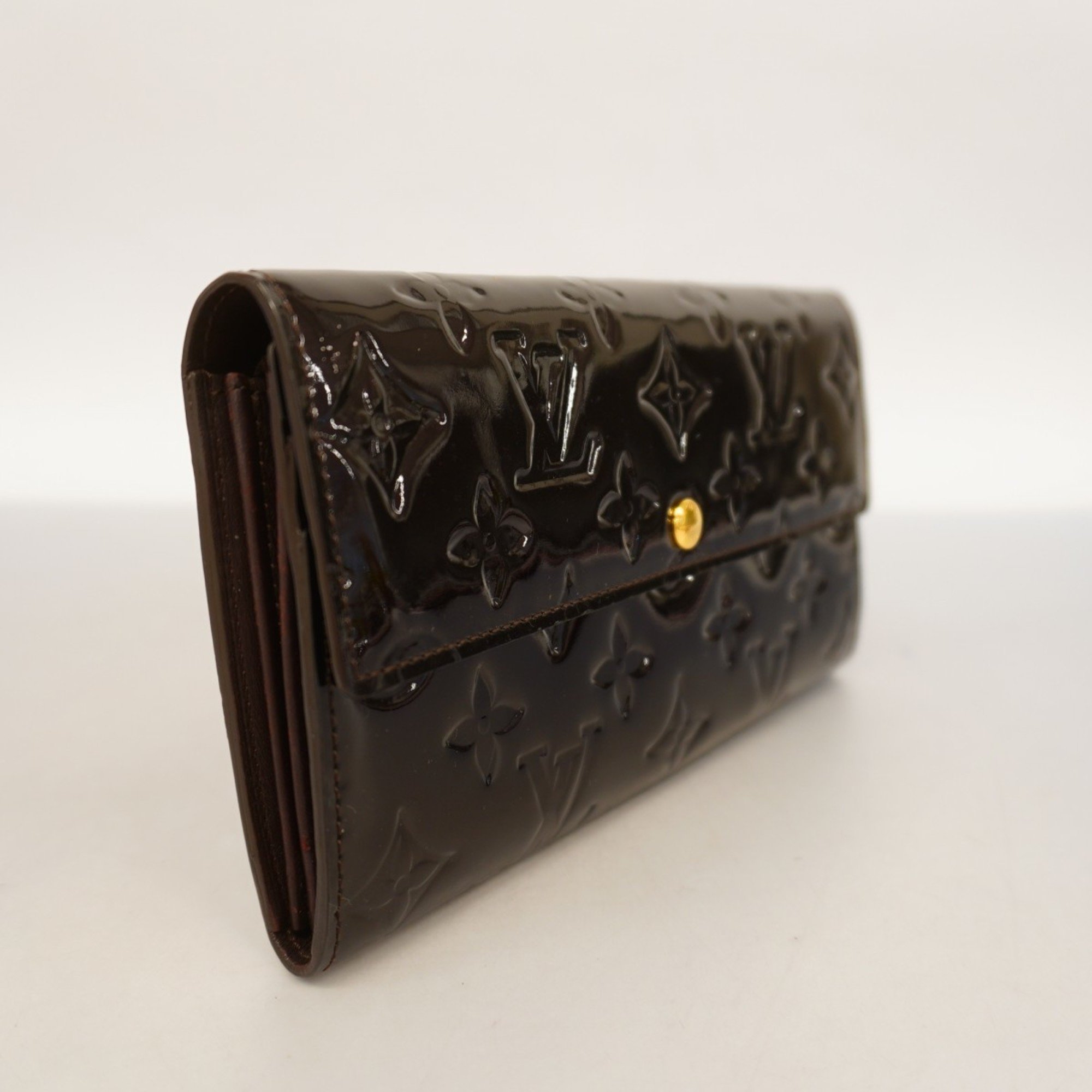 Louis Vuitton Long Wallet Vernis Portefeuille Sarah M93524 Amarante Ladies