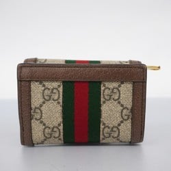 Gucci Ophidia Tri-fold Wallet 644334 Brown Green Red Women's