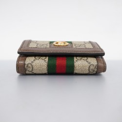 Gucci Ophidia Tri-fold Wallet 644334 Brown Green Red Women's