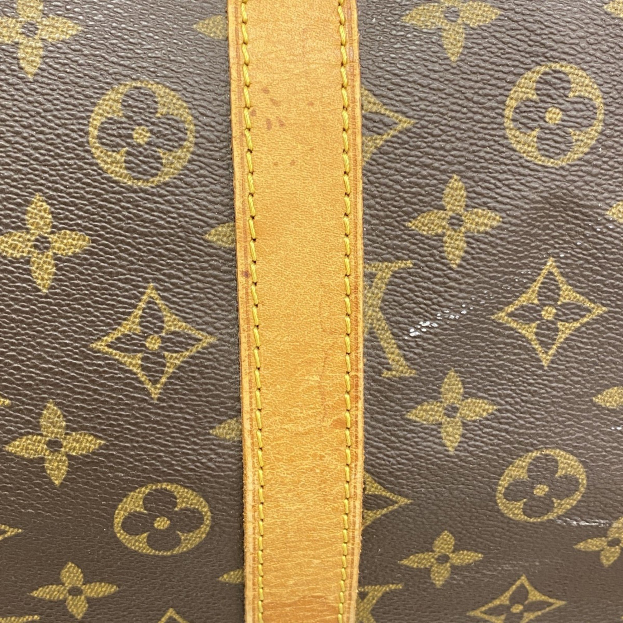 Louis Vuitton Boston Bag Monogram Keepall Bandouliere 55 M41414 Brown Men's Women's