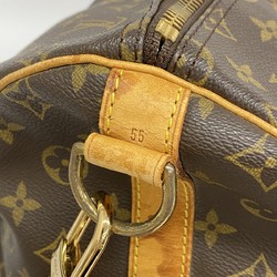 Louis Vuitton Boston Bag Monogram Keepall Bandouliere 55 M41414 Brown Men's Women's