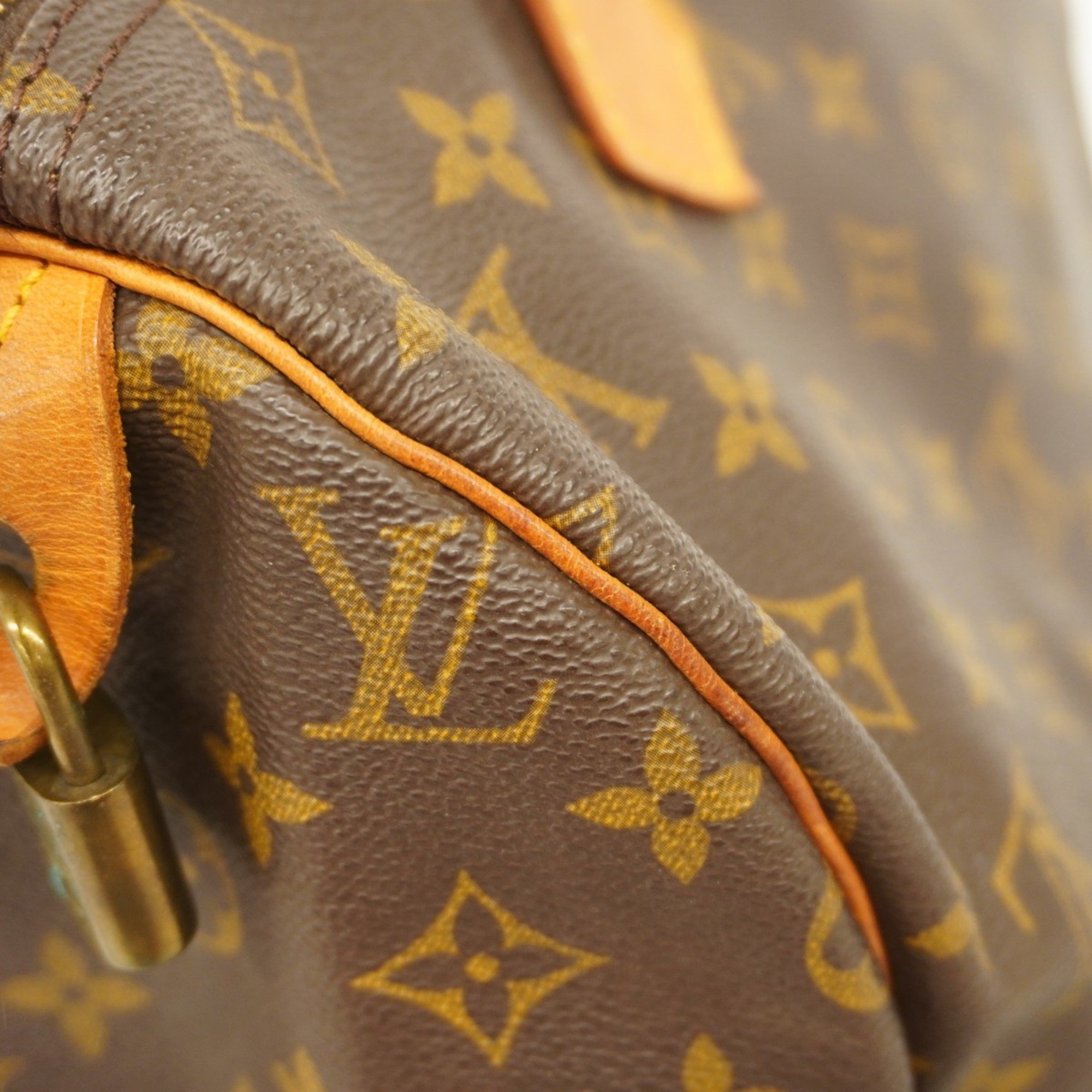 Louis Vuitton Handbag Monogram Speedy 30 M41108 Brown Ladies