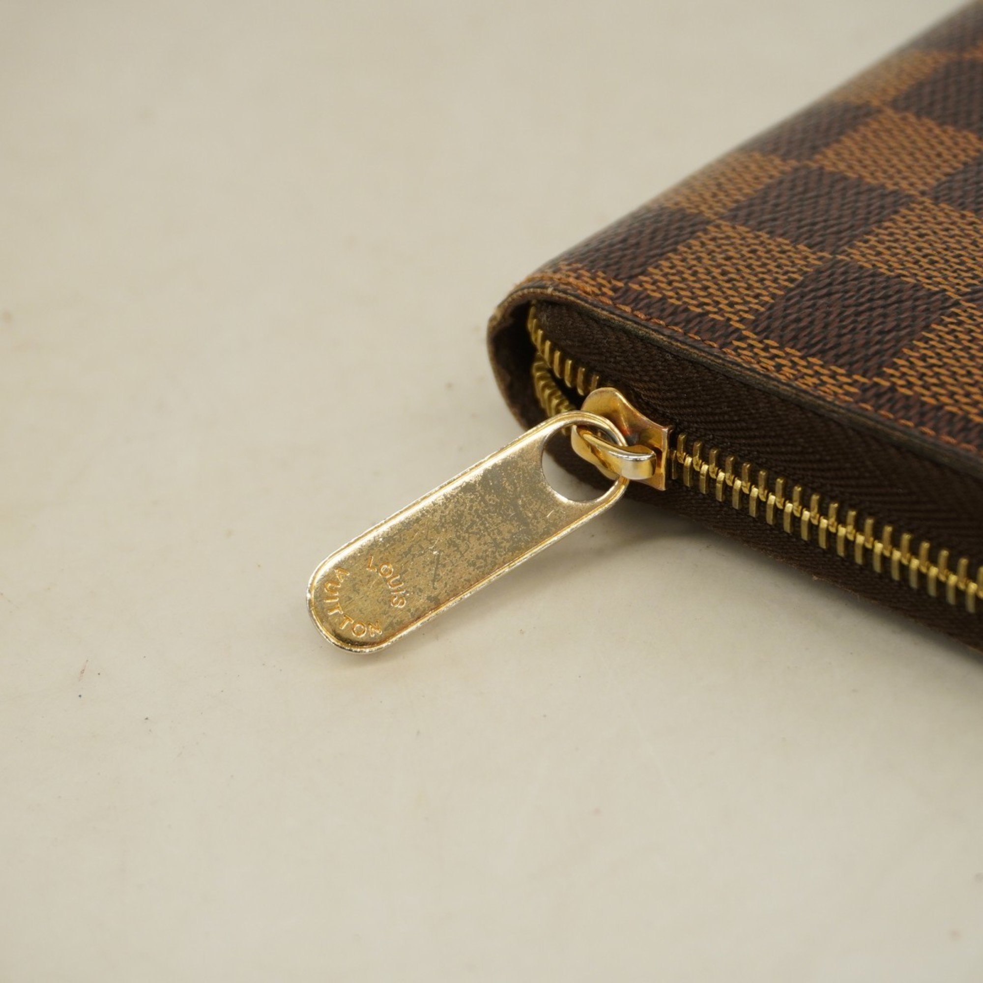 Louis Vuitton Long Wallet Damier Zippy N60015 Ebene Men's Women's