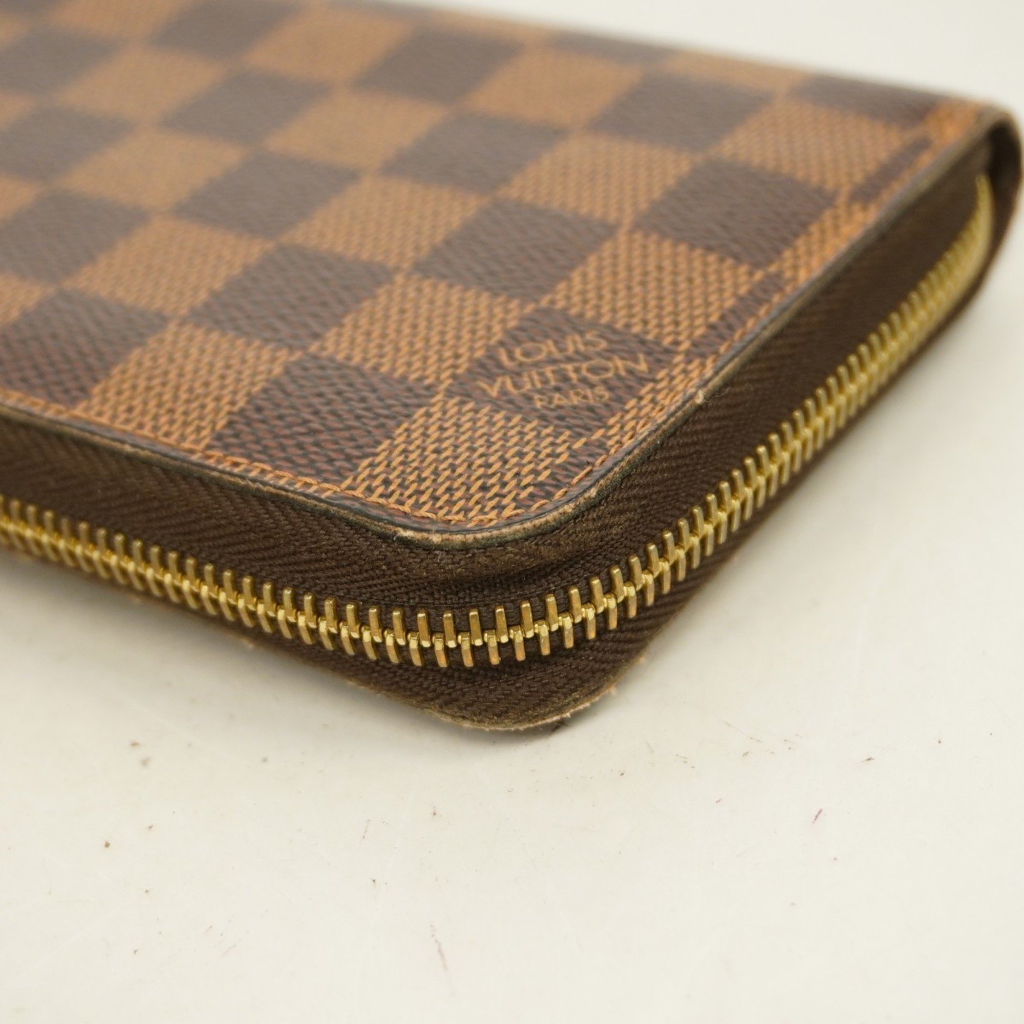 Louis Vuitton Long Wallet Damier Zippy N60015 Ebene Men's Women's