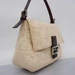 Fendi Handbag Zucca Mamma Bucket Canvas Beige Brown Women's