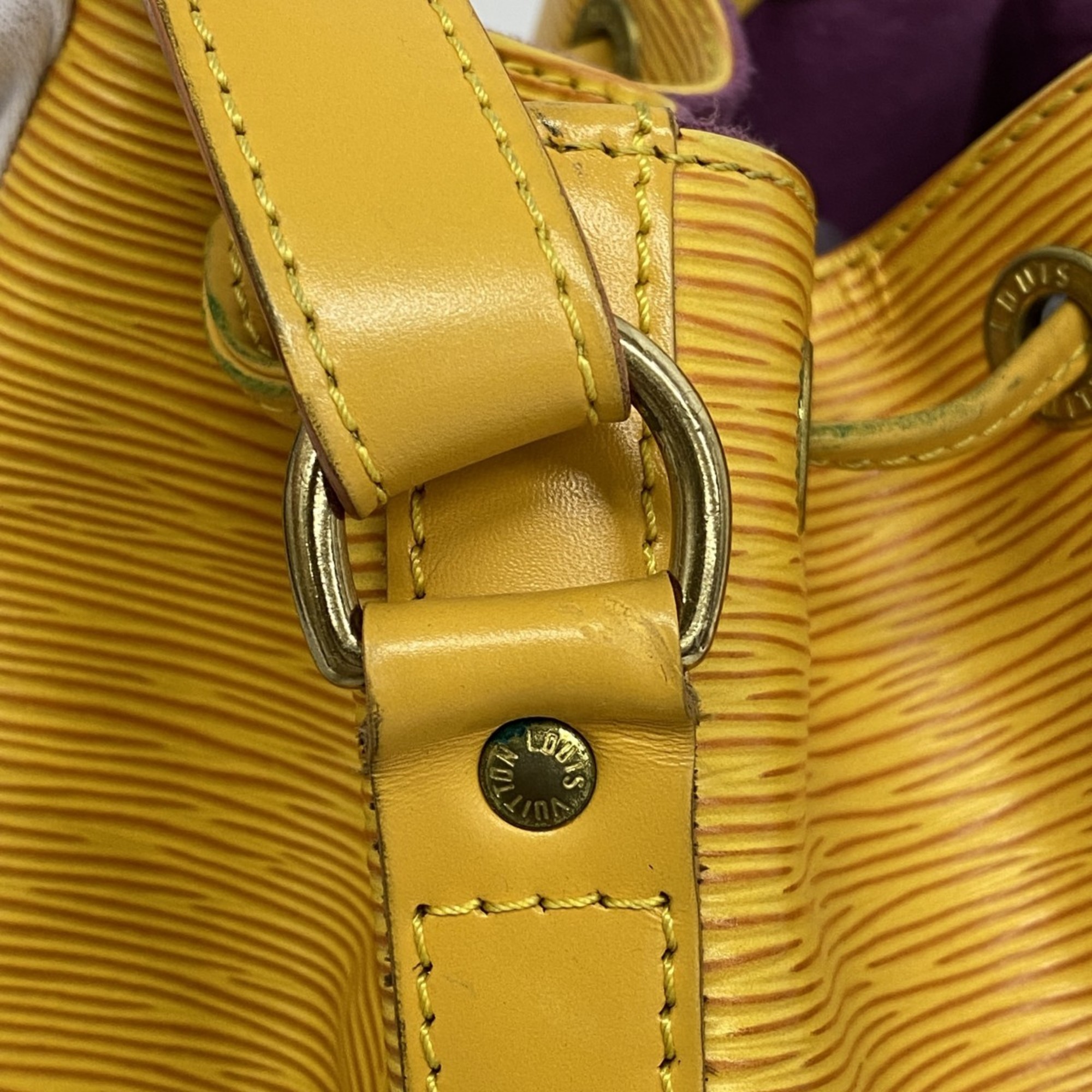 Louis Vuitton Shoulder Bag Epi Petit Noe M44109 Jaune Ladies