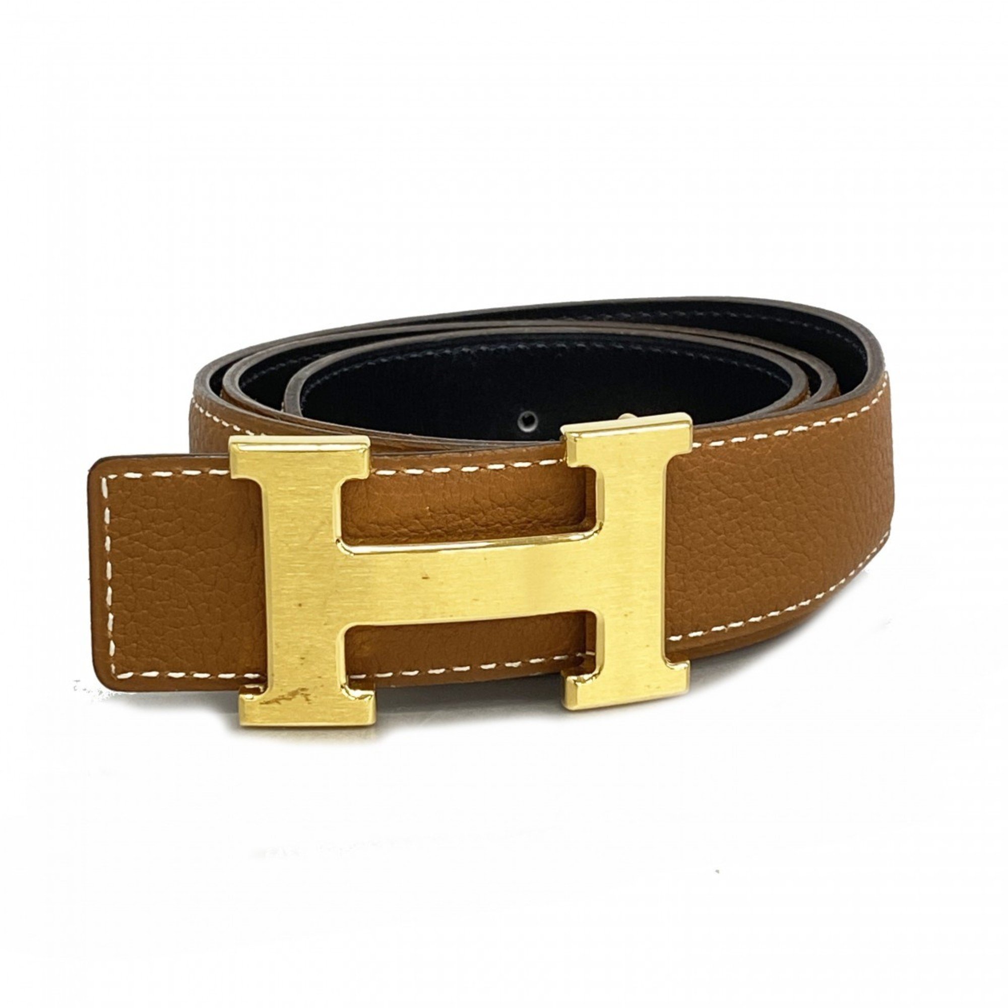 Hermes Belt Constance Togo Box Calf Gold Black G Stamp Men's Women's