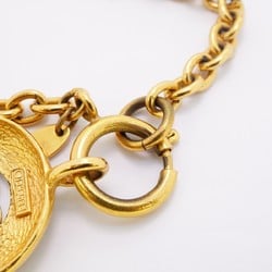 Chanel Necklace Coco Mark Circle GP Plated Gold Ladies