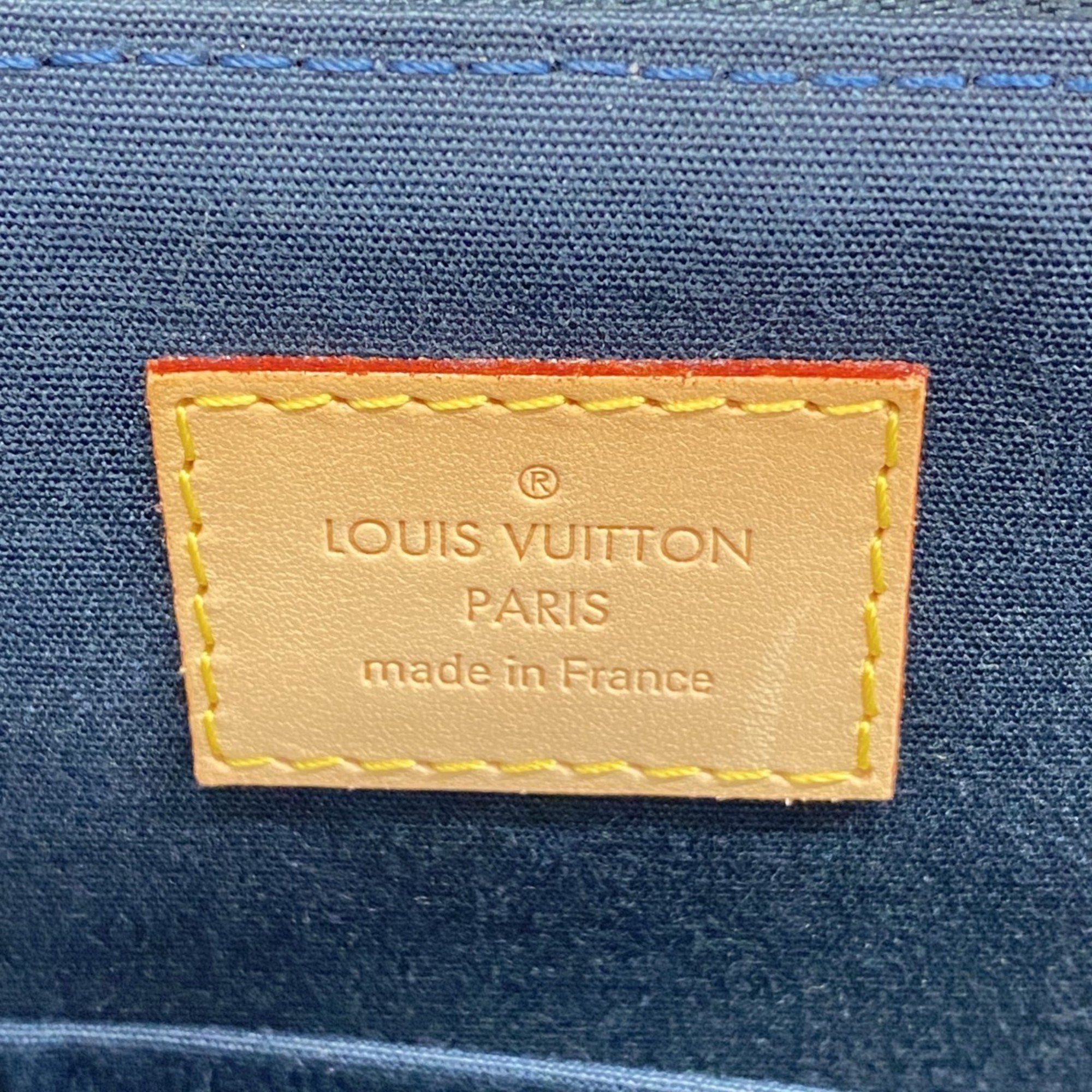 Louis Vuitton Tote Bag Vernis Peruvue PM M93671 Blue Nuit Ladies