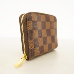 Louis Vuitton Wallets & Coin Cases Damier Zippy Purse N63070 Ebene Men's Women's