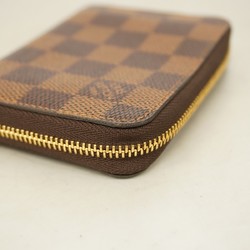 Louis Vuitton Wallets & Coin Cases Damier Zippy Purse N63070 Ebene Men's Women's