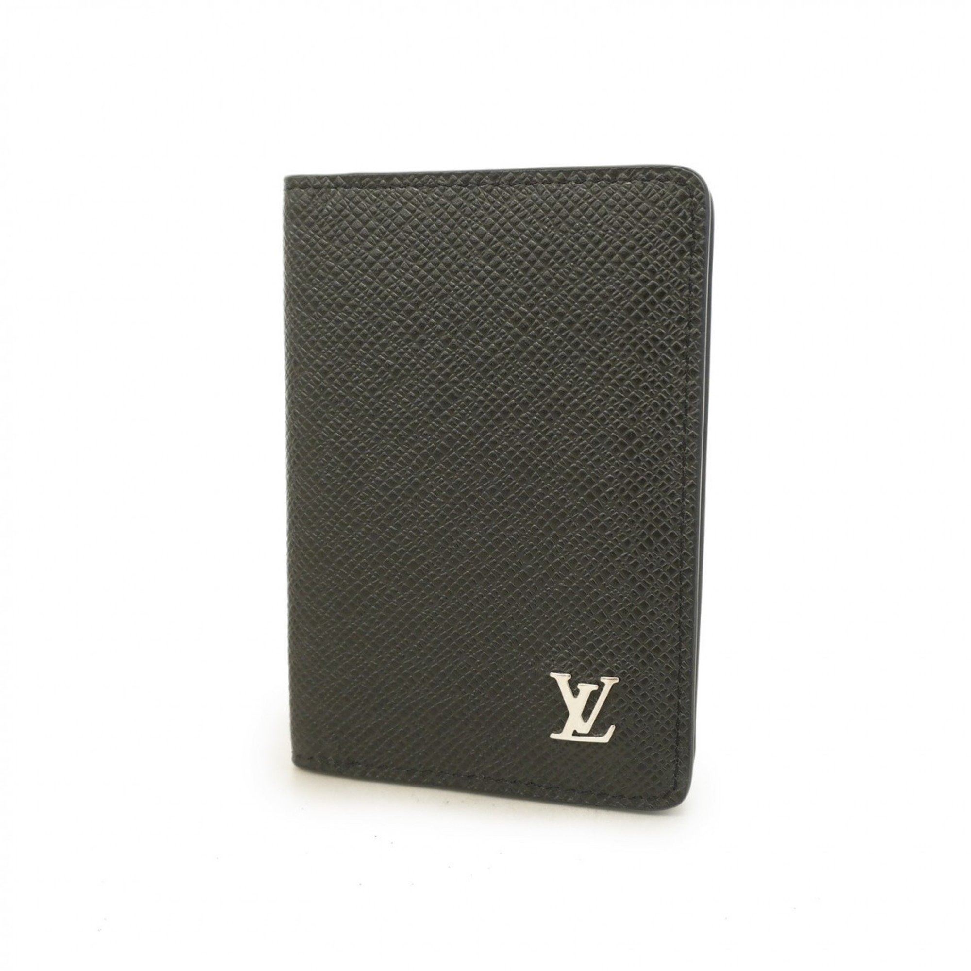 Louis Vuitton Business Card Holder/Card Case Taiga Organizer de Poche M30537 Noir Men's