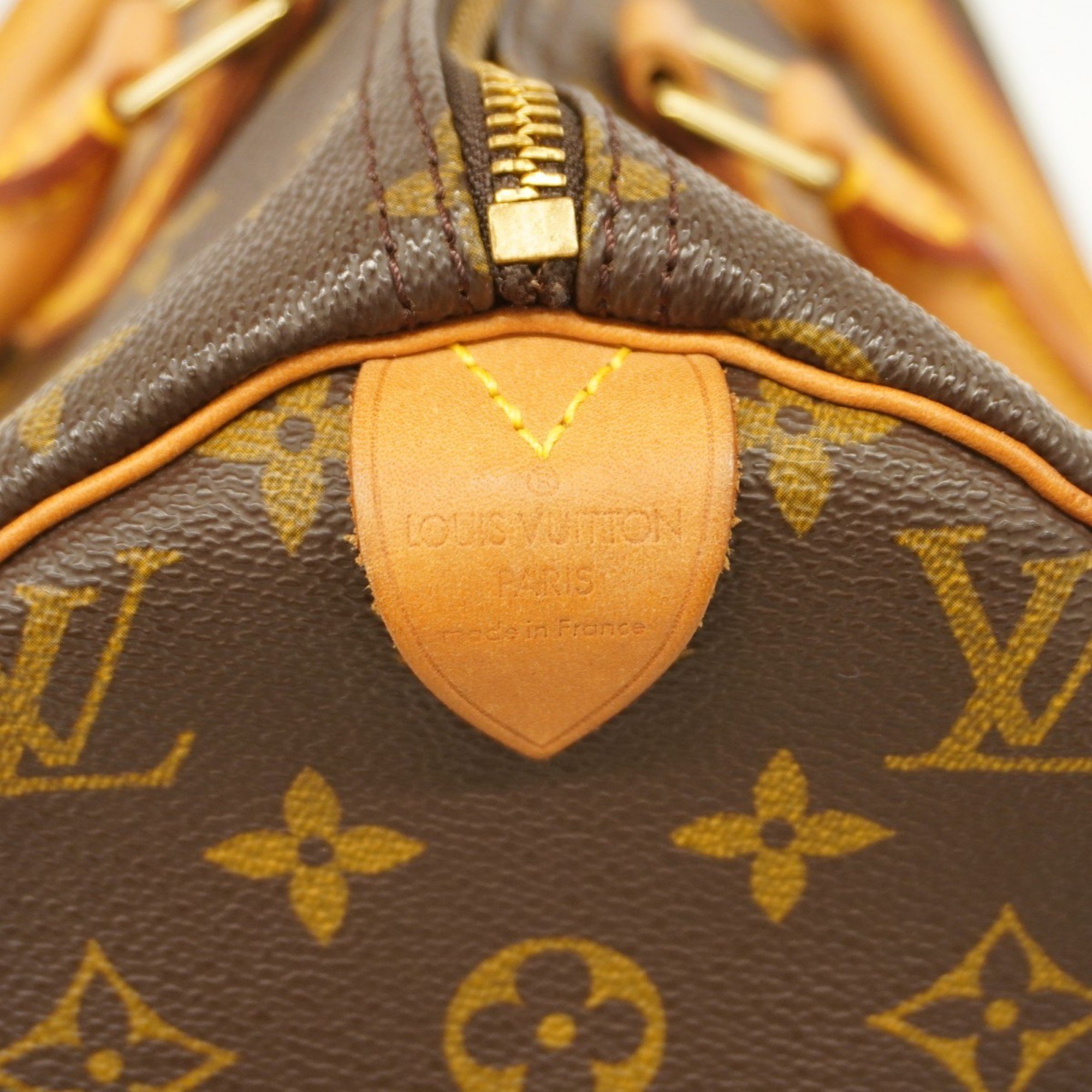 Louis Vuitton Handbag Monogram Speedy 30 M41108 Brown Ladies