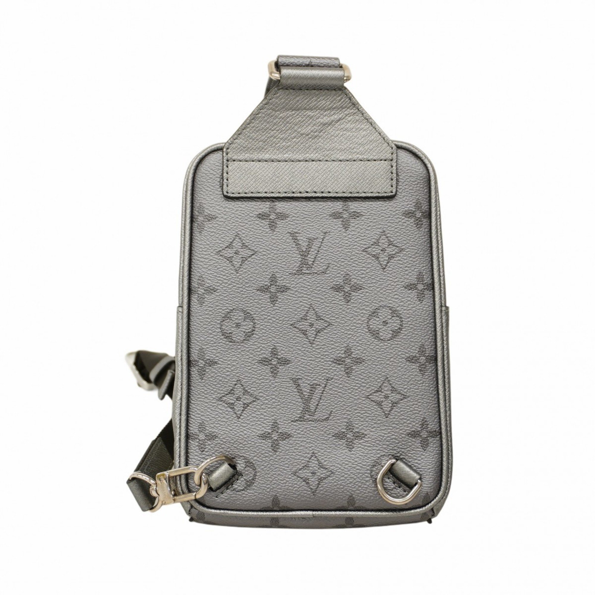 Louis Vuitton Body Bag Taigarama Outdoor Sling M30833 Silver Men's