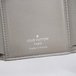 Louis Vuitton Tri-fold Wallet Taurillon Portefeuille Capucines Compact M81671 Silver Women's