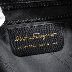 Salvatore Ferragamo Shoulder Bag Gancini Leather Black Women's