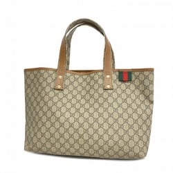 Gucci Tote Bag GG Supreme Sherry Line 211134 Brown Champagne Ladies