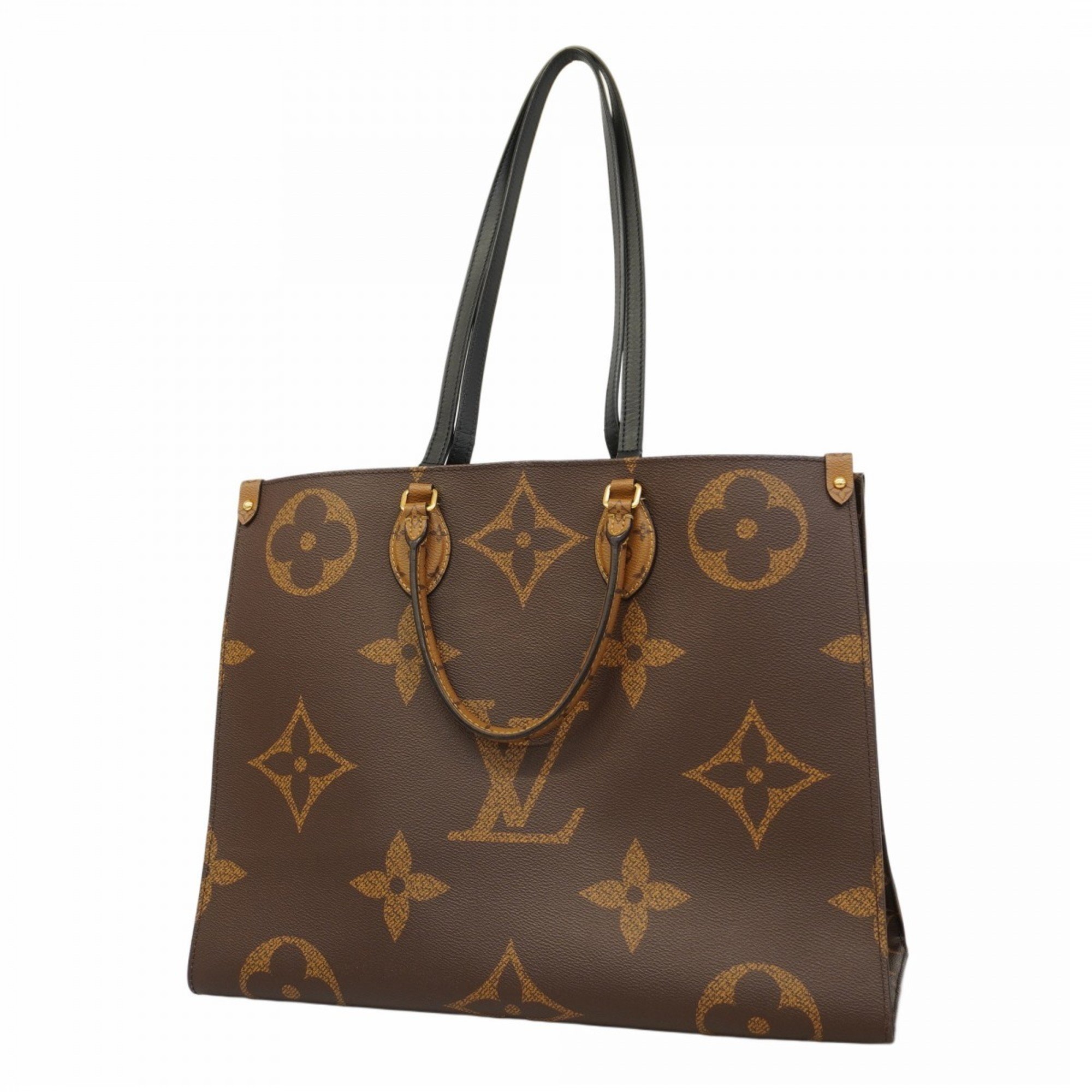 Louis Vuitton Tote Bag Monogram Reverse On The Go GM M45320 Brown Women's