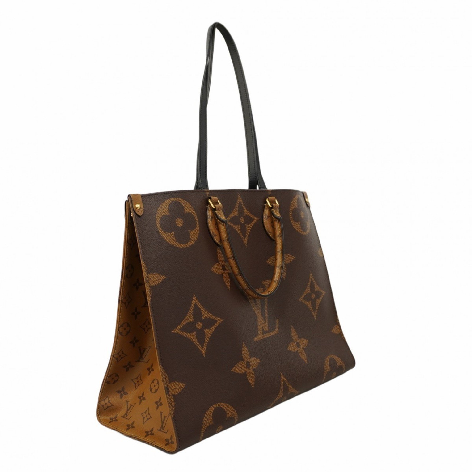 Louis Vuitton Tote Bag Monogram Reverse On The Go GM M45320 Brown Women's