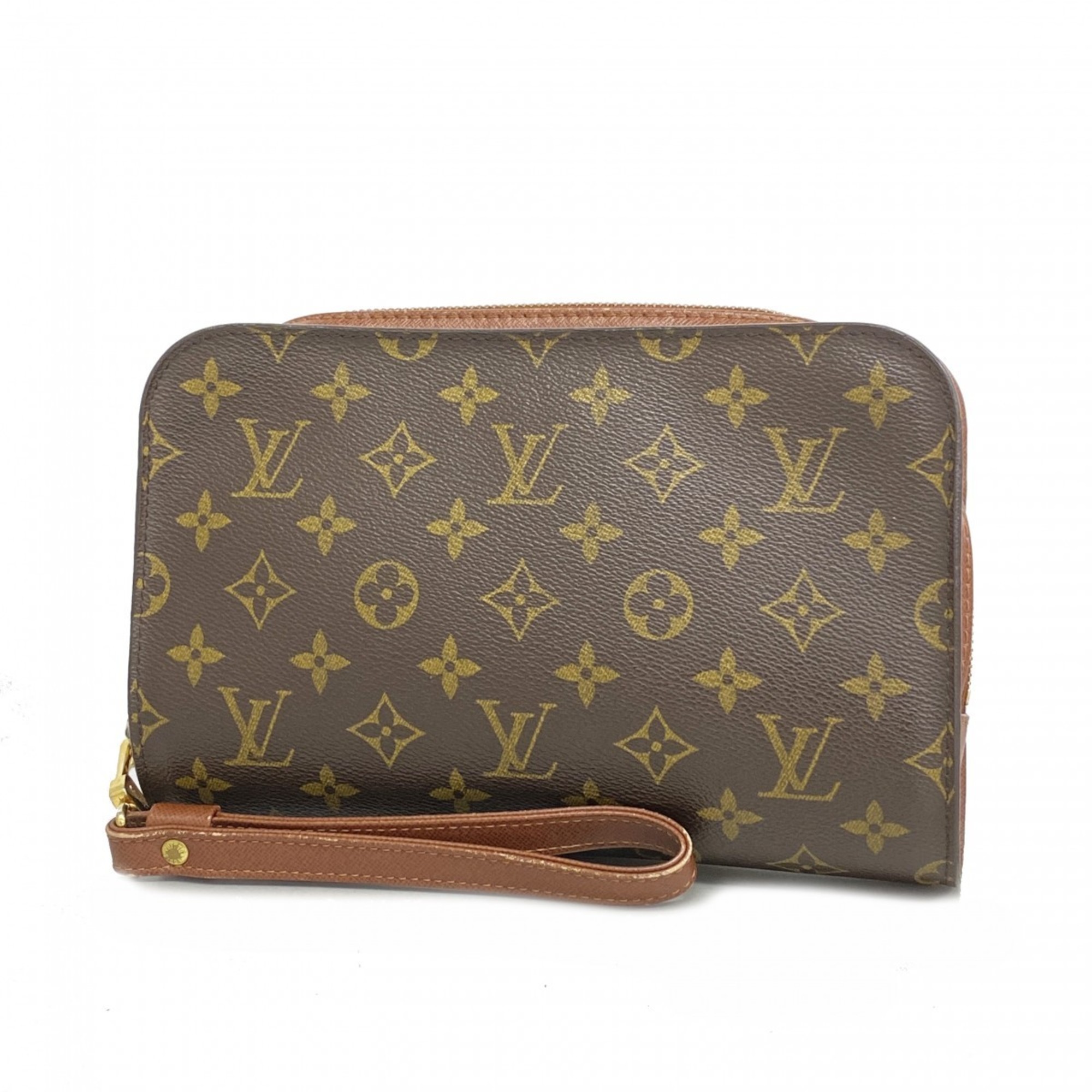 Louis Vuitton Clutch Bag Monogram Orsay M51790 Brown Ladies